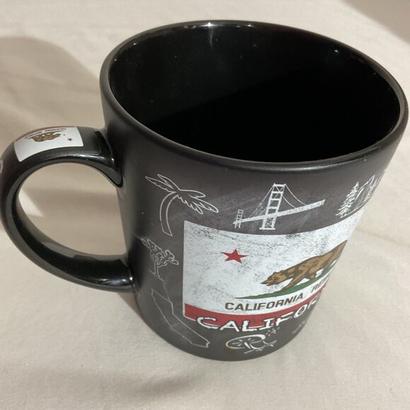 California Republic Ceramic Mug With Bear & Iconic California Symbols Desg 16 OZ - Picture 4 of 5